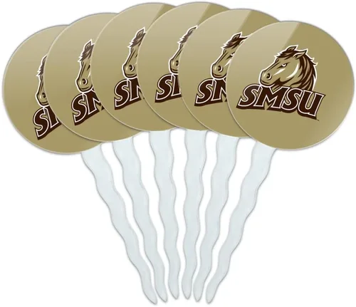 Vista 289 de Abilene Christian - Juego de 6 palillos para cupcakes con logotipo secundario