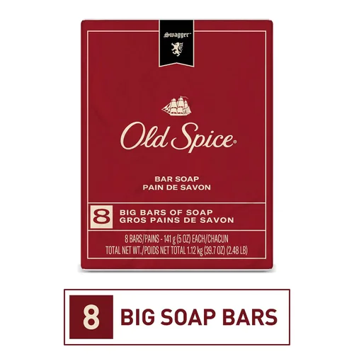 Vista 2 de Old Spice Red Collection Swagger Scent - Jabón en barra para hombre, 8 bar, 5 onzas, 14.920 libras