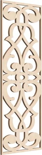 Vista 166 de 9 3/8"W x 24 3/8"H x 1/4"T Bellaire Decorativos Paneles de pared de madera calado, abedul