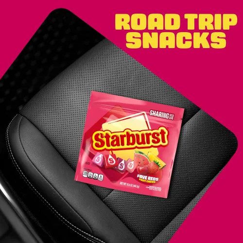 Vista 6 de STARBURST FaveREDS - Caramelos masticables de frutas, caramelos masticables, bolsa de tamaño compartido de 15.6 onzas