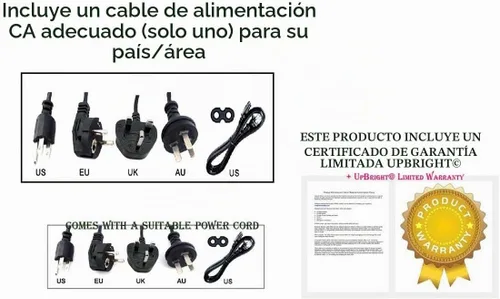 Vista 5 de UpBright Cable de alimentación de 2 clavijas de CA en el cable de alimentación compatible con Viking 1700 Peak Amp Portable Jump Starter 57044 57084