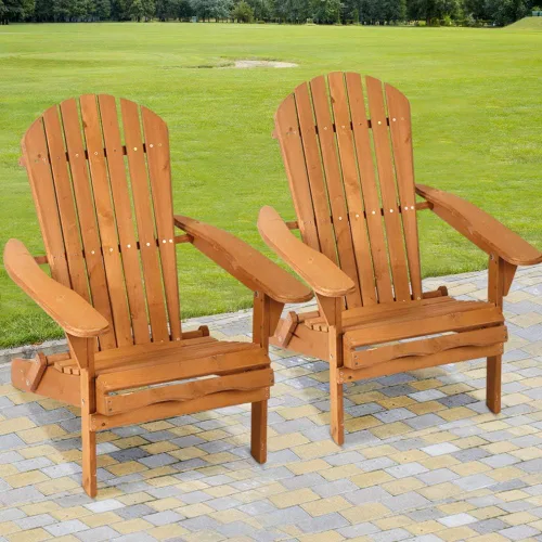 Vista 8 de Dkeli Adirondack - Silla de patio al aire libre, plegable, resistente a la intemperie, con brazos, silla reclinable de madera maciza para hoguera