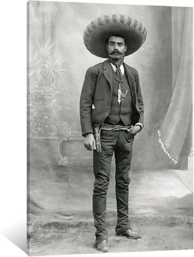 Vista 14 de Zbin Emiliano Zapata - Póster en lienzo con retrato en color para pared, cuadros modernos, decoración de oficina en casa, 08 x 12 pulgadas