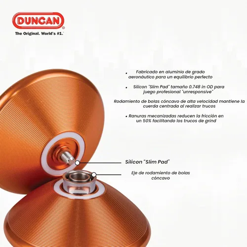Vista 3 de Duncan Toys Echo 2 - Yoyó [negro], sin respuesta de nivel profesional, rodamiento cóncavo