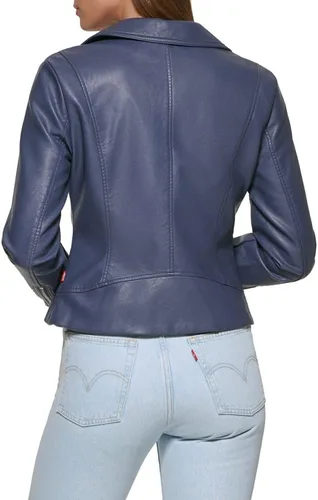 Vista 4 de Levi's Chaqueta asimétrica de piel sintética para mujer