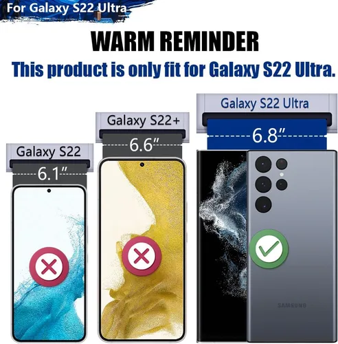 Vista 2 de Funda de batería para Samsung Galaxy S22 Ultra, funda de carga de batería extendida recargable de 5000 mAh, añade 100% jugo extra, no para S22