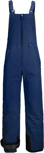 Vista 12 de GEMYSE Overol con peto de esquí impermeable aislado para hombre, pantalones de snowboard de invierno Negro