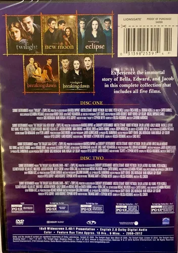 Vista 2 de Twilight Saga 5 Movie Collection DVD