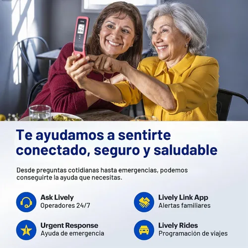 Vista 6 de LIVELY Jitterbug Flip - Teléfono celular para personas mayores, no compatible con otros operadores inalámbricos, plan de teléfono debe activarse,
