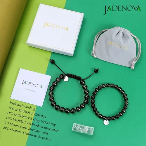 Vista 7 de Brazalete de piedras de yoga para parejas