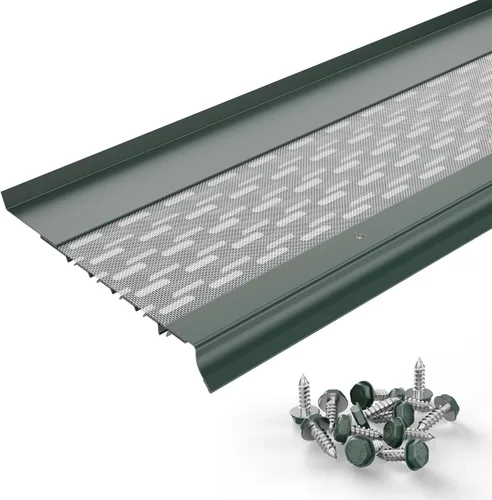 Vista 30 de Micromesh 5 pulgadas Gutter Guards Leaf Protection, 1 Pies Paquete de muestra Bronce oscuro, Malla de acero inoxidable, Cubiertas de canalón