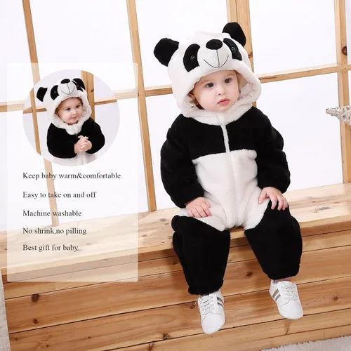 Vista 6 de TONWHAR Disfraz unisex de Halloween de animales para bebé y niño pequeño para otoño e invierno
