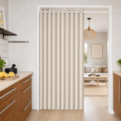 Vista 53 de Cortinas plisadas completamente opacas con cierre magnético, 72 pulgadas de largo, para interiores y exteriores, 1 panel, 45 pulgadas de ancho x 72