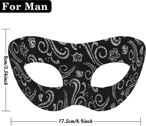 Vista 2 de SIQUK Máscaras de máscaras de metal veneciano para parejas, máscara de disfraz de Halloween, máscara de Mardi Gras para parejas, mujeres y hombres