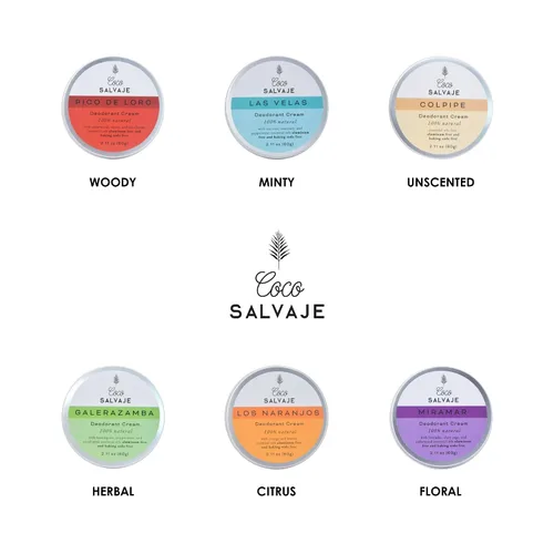 Vista 7 de Crema desodorante natural para mujeres y hombres, desodorante sin aluminio con magnesio e ingredientes orgánicos para pieles sensibles, vegano