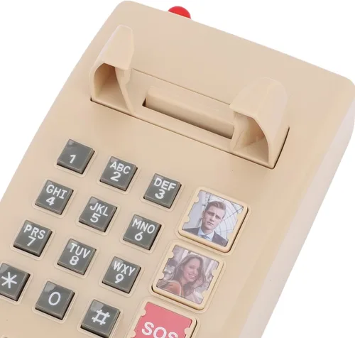 Vista 8 de SUNGOOYUE Retro Wall Phone, Illustrated Speed Dial Function, Home Desk Landline Phone, 3 Level Volume Control, Easy to Use ABS