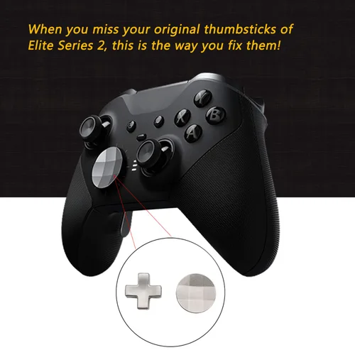 Vista 4 de Joysticks, 13 en 1, intercambiables de metal, 6 palancas de intercambio y 4 palas de disparo y 2 Dpads para Xbox One Elite Controller Series 2