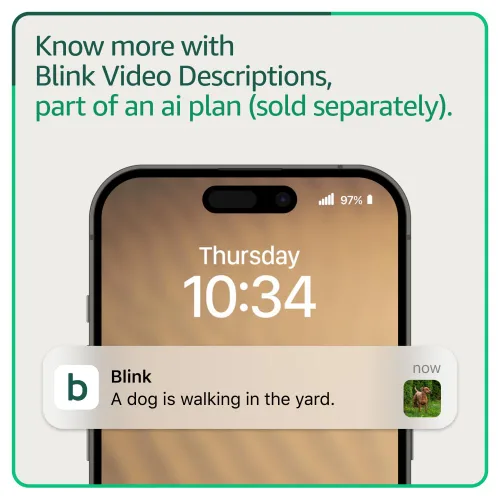 Vista 6 de Blink Outdoor 4: Cámara de seguridad inteligente inalámbrica, dos años de duración de la batería, visión diurna HD de 1080p y nocturna por