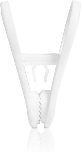 Vista 2 de Otylzto 20 clips multiusos para perchas, clips blancos para colgar ropa, colgador de plástico estándar