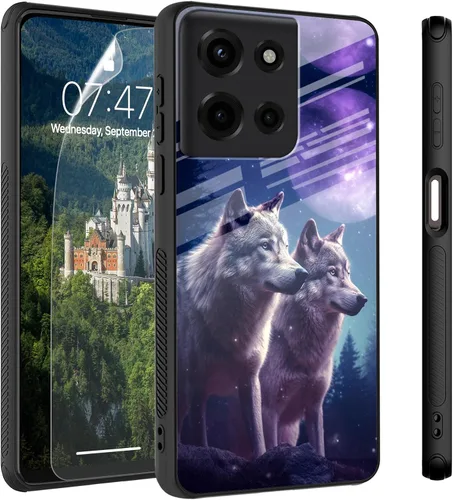 Vista 9 de Funda para Motorola Moto Edge 2022, cubierta trasera de vidrio templado con protector de pantalla, protección a prueba de golpes para Motorola Moto
