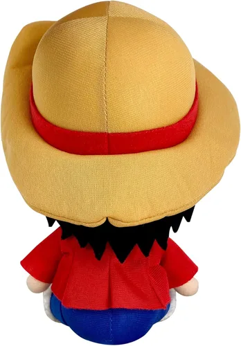 Vista 2 de Great Eastern Entertainment One Piece: Mono D. Luffy (Arco de Zou) Figura de felpa sentada de 8" de alto