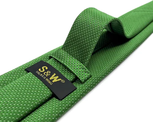 Vista 90 de S&W SHLAX&WING Conjunto de corbata de color sólido y pañuelo de bolsillo para hombre