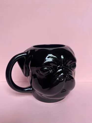 Vista 2 de Taza de café en forma 3D - Regalo de lujo para los amantes de los pug