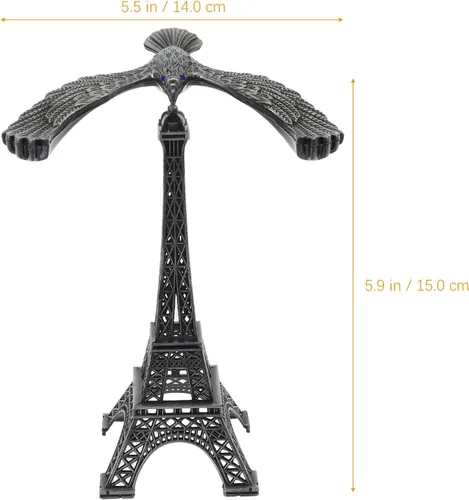 Vista 4 de Totority Balance Bird - Águila de aleación con torre Eiffel, juguete de escritorio de gravedad de 5.9 pulgadas, demostración de física giratoria