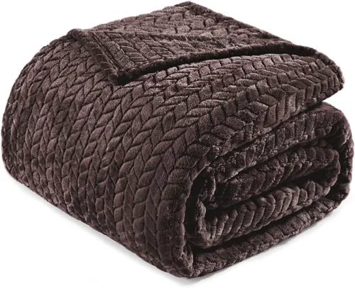 Vista 15 de Exclusivo Mezcla Manta de forro polar para sofá, 50 x 70 pulgadas, camello