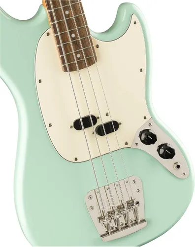 Vista 5 de Squier Classic Vibe 60s Mustang Bass, verde surf, diapasón de laurel