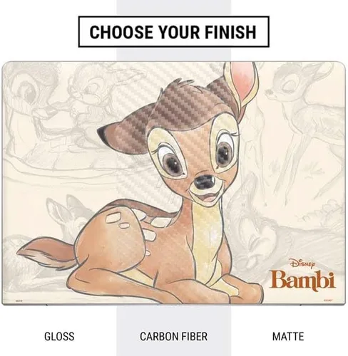 Vista 4 de Skinit Calcomanía para portátil compatible con HP Elitebook 850 G6 (2019), diseño de retrato esbozado de Disney Bambi con licencia