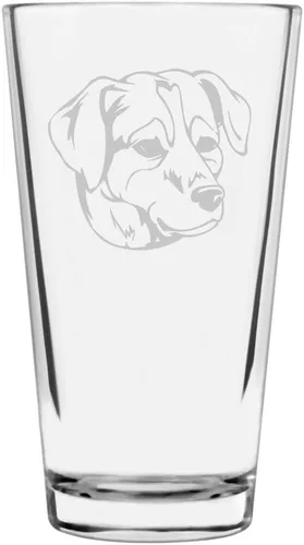 Vista 195 de Podenco Canario - Vaso de pinta de 16 onzas con temática de perro personalizado