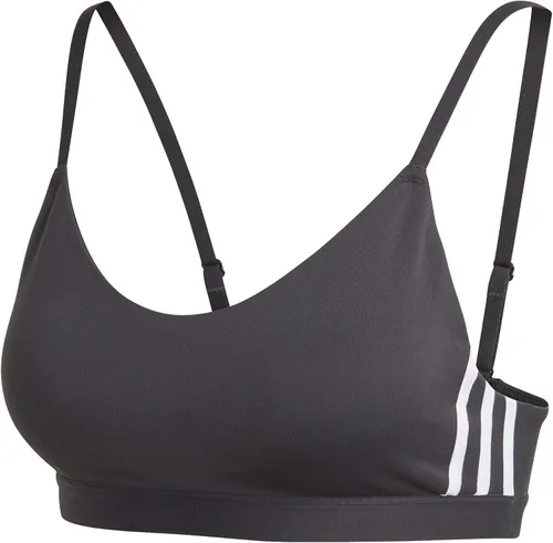 Vista 4 de adidas Brasier All Me de malla con 3 franjas para mujer