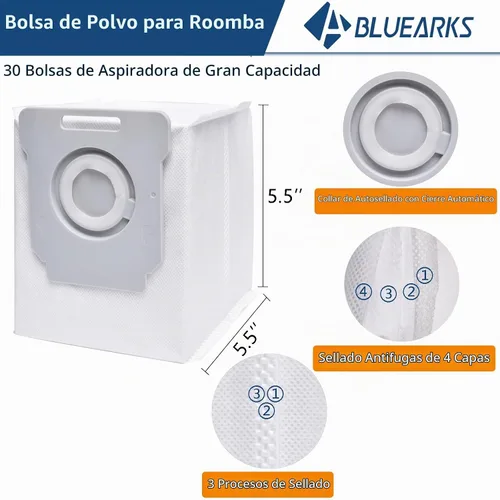 Vista 4 de 16 piezas compatibles con Roomba i1+ J7 i7+ i3+ i4+ EVO i6+ i8+ i7 J7+ Plus E5 E6 E7 Kit de accesorios para aspiradora robot, 2 cepillos principales