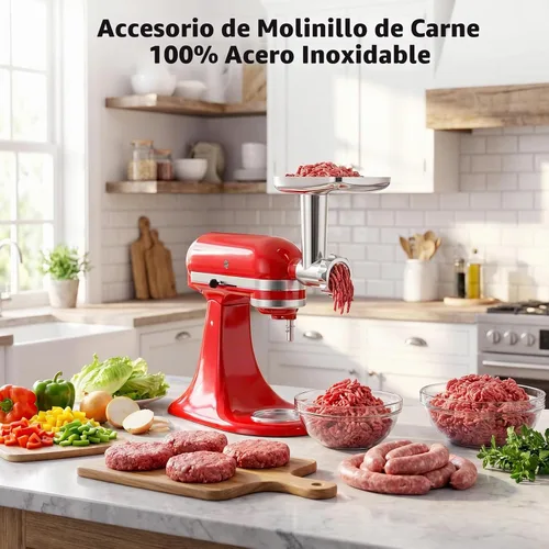Vista 8 de COFUN Picadora de carne de acero inoxidable para mezclador KitchenAid Metal