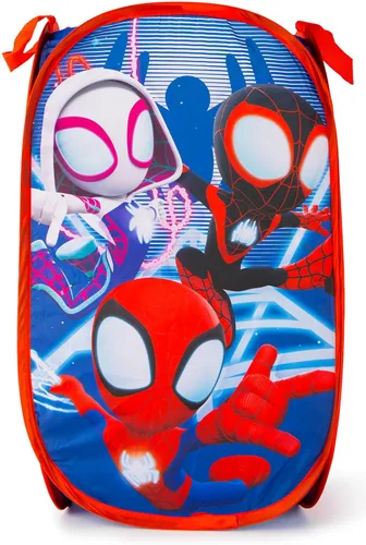 Vista 12 de Jay Franco Marvel Spiderman Web Sling Pop Up Cesta de lavandería - Cesta/Bolsa de lavandería de malla con asas duraderas, 22" x 14