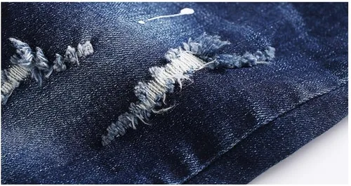 Vista 4 de KIDSCOOL SPACE Jeans para Bebé Niña Niño, Pantalones de Mezclilla Rasgados con Cintura Elástica para Niños Pequeños Negro