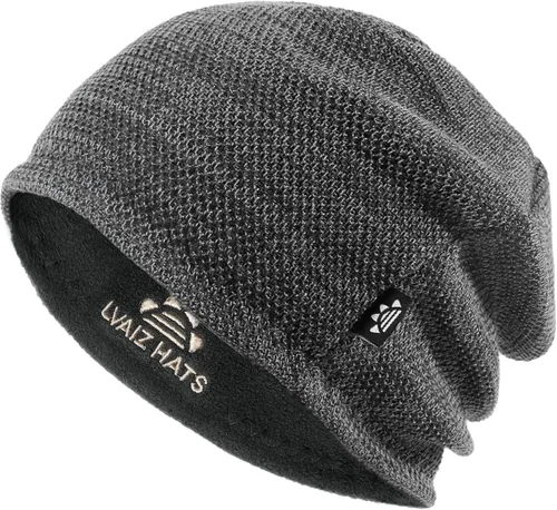 Vista 14 de Lvaiz Winter Beanie for Men Women Warm Fleece Lined Reversible Skull Cap Reversible Soft Warm Fleece Lining, Full Ear Coverage, 3D Hexagonal Crown