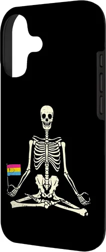 Vista 2 de Skeleton Yoga Pansexual Flag Yogi Asana Pan Pride LGBT Gift Case for iPhone 17