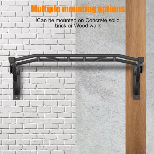 Vista 6 de Upgrade Pull Up Bar Wall Mounted,Heavy Duty Multi Grip Chin Up Bar for Strength Training, 600 lbs Capacity, Durable Steel Construction, Perfect for