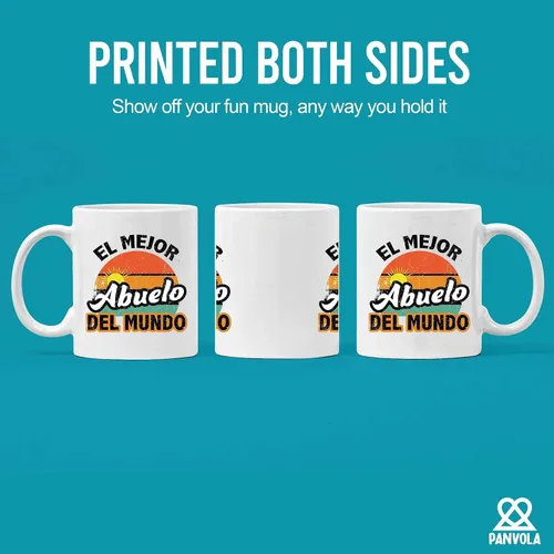 Vista 3 de El Mejor Abuelo Del Mundo - Taza de cerámica de 11 onzas, color blanco