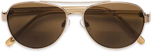 Vista 4 de Sofia Vergara x Foster Grant Women's Carmen Full Lens Sunreaders - Lentes de sol de aviador, montura negra, lentes grises, Way