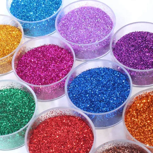 Vista 3 de Brillantina fina de 24 colores, para manualidades, DIY, maquillaje, para la cara o las uñas o el pelo, para los ojos o los labios, de resina