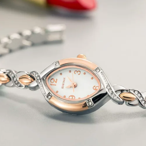 Vista 4 de SURVAN WatchDesigner Womens Watch Japanese-Quartz Fashion Wrist Watches for Women 18k Yellow Gold Ion-Plated Rose Gold Tone Stainless SteelBrass