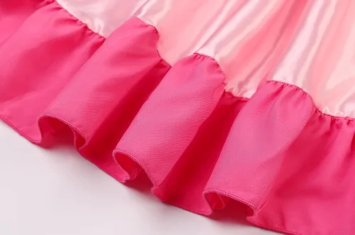 Vista 6 de Disfraz de princesa melocotón para niñas con corona y accesorios