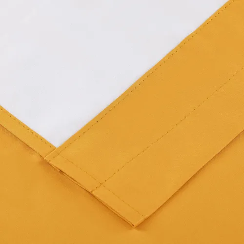 Vista 2 de Rooney - Juego de 3 cortinas opacas con respaldo térmico para ventana de cocina (naranja)
