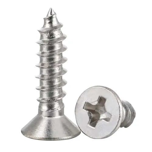 Vista 22 de Tornillos de madera M4x10mm, tornillo Phillips de cabeza plana de acero inoxidable, tornillo autorroscante de cabeza avellanada Phillips