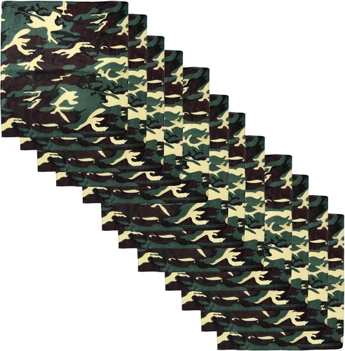 Vista 5 de 6,12,36 PK Bandanas for Men and Women, 100% Cotton Bandana - Gold, Black, White +20 Color Mens Handkerchiefs Bandana Pack