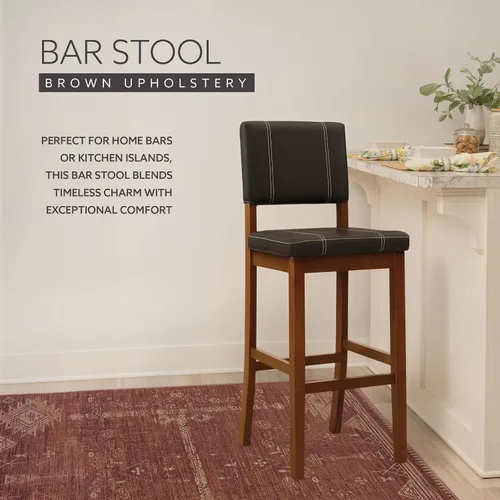 Vista 7 de Linon Home Decor Milano Taburete de bar, 30 pulgadas