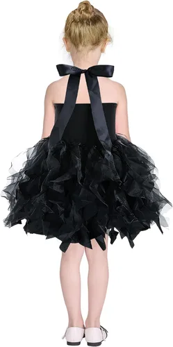 Vista 4 de Vestido tutú para niñas con lentejuelas brillantes de tul de princesa, fiesta de cumpleaños, baile de graduación, vestido deportivo para niñas